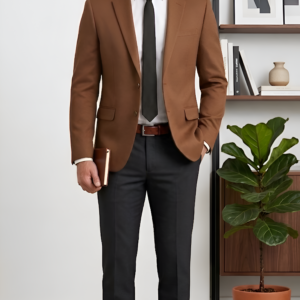 Classic Tan Brown Casual Blazer