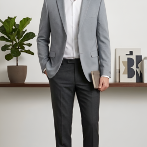 Classic Slate Blue Casual Blazer